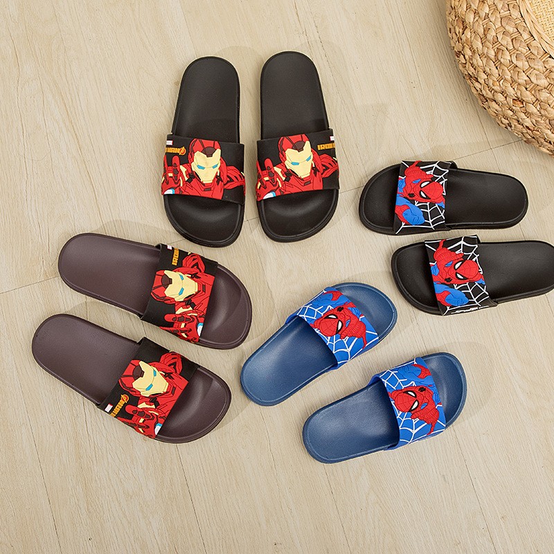 Disney new boy's shoes non-slip bathroom large children's beach one word slippers