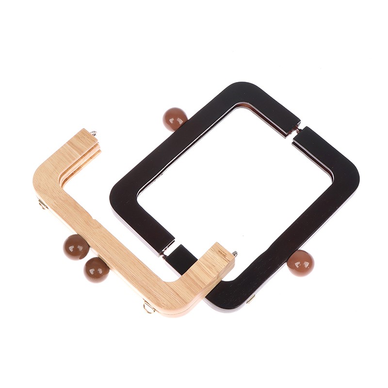 20X 8cm Bag Frames Wood Handle Wooden Bags Close Kiss Clasp Purse Frames Lock Buckles DIY Accessories for Handbags