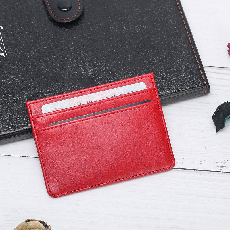 Fashion 5 Card Slots Card Holder PU Leather Slim Bank Credit ID Cards Mini Coin Holder Wallet Thin Business Travel Bag