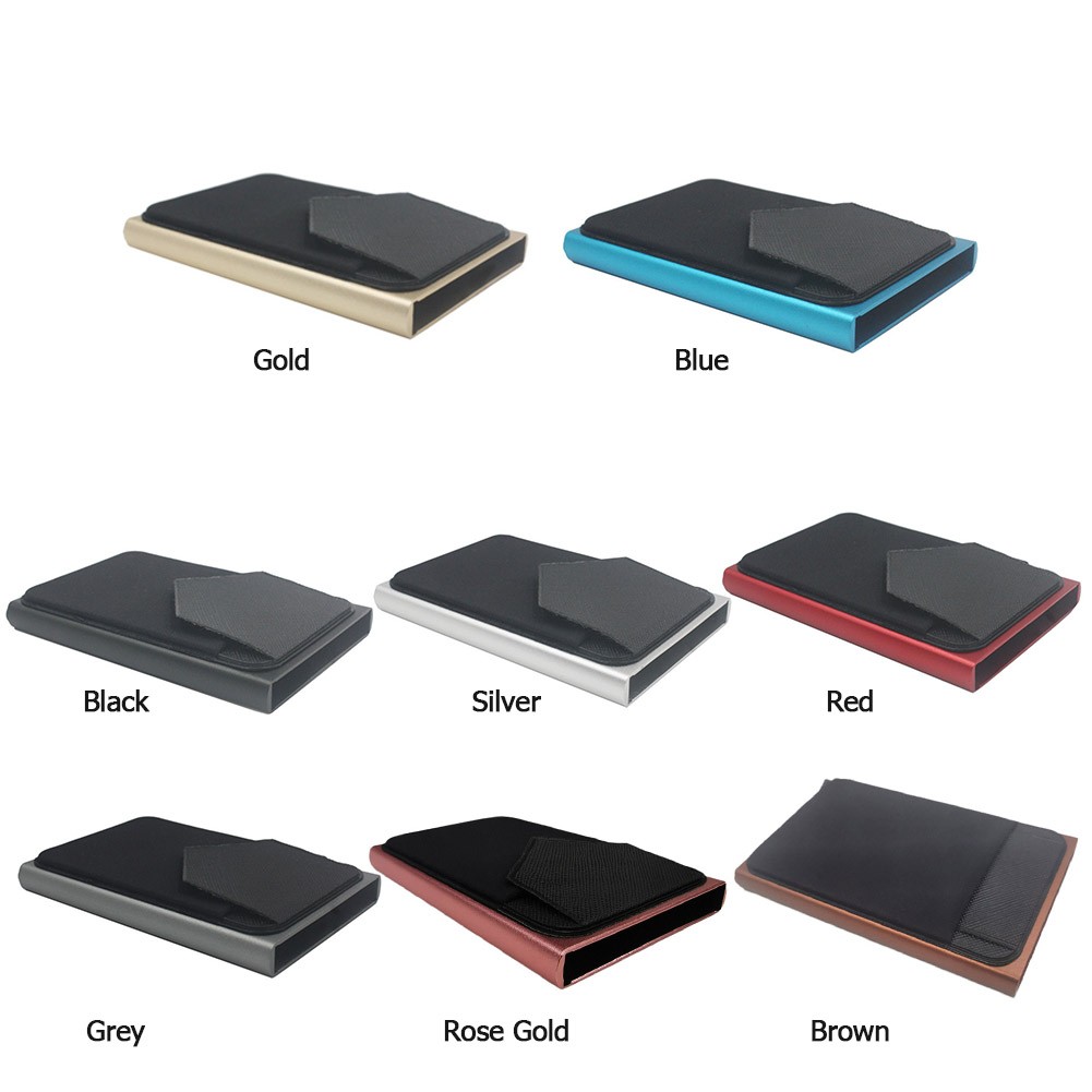 Automatic ID ID Card Holder Small Case Aluminum Men Women Wallet RFID Blocking Smart Card Holder Slim Thin Wallet Money Bag