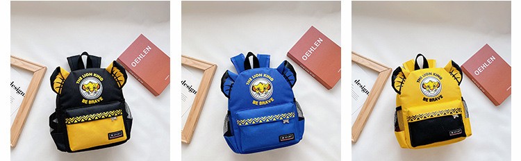 Disney 2022 New School Bags For Kids Boys Girls The Lion King Kindergarten Cartoon Backpacks Fashion Child