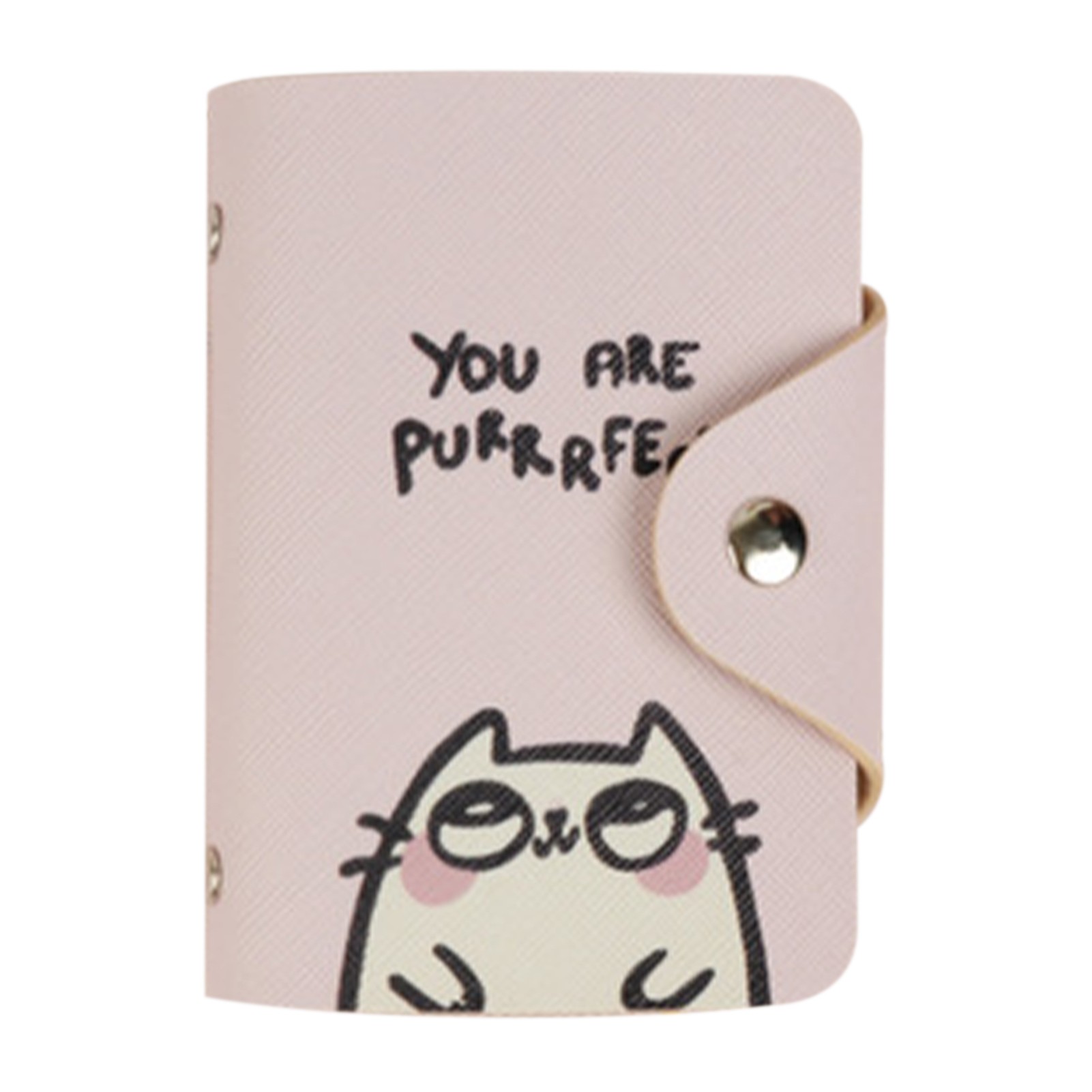 Women Cartoon Print Portable Credit Card Bag Passport Case PU Leather 20 Bit Large Capacity Multifunctional Business