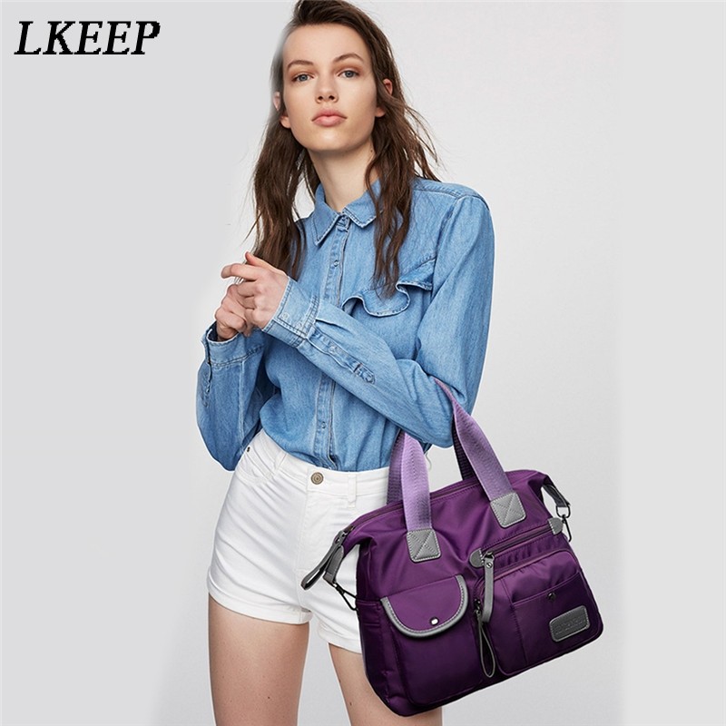 New ladies fashion waterproof nylon felt bag casual nylon shoulder bag mummy bag large capacity messenger bag