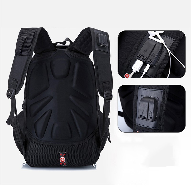 Brand 15.6 Inch Swiss Laptop Men Backpack USB Charging Waterproof Travel Bag School Bags Anti-theft Backpack Women Mochila