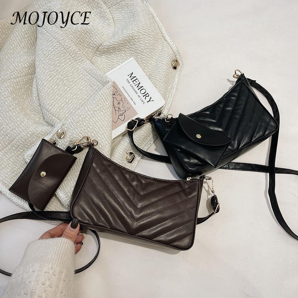 Fashion PU Leather Women Shoulder Bags Designer Solid Color Travel Bags For Women Birthday Christmas Gift