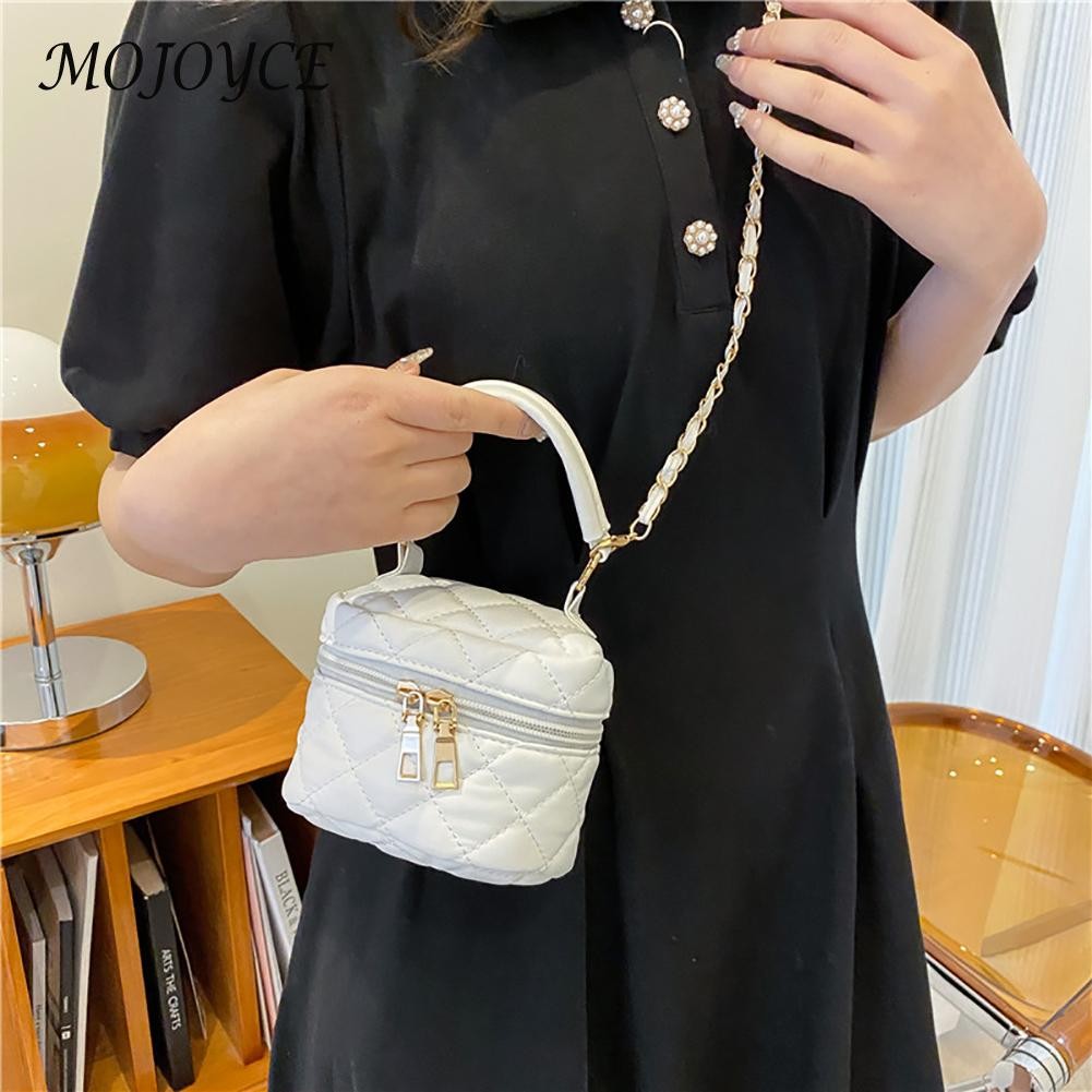 الإناث الماس شعرية سلسلة حقيبة ساعي عارضة بولي Leather حقائب جلدية Crossbody حقائب تسوق صغيرة للنساء هدايا