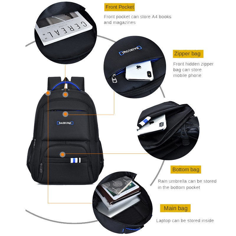 New men's waterproof laptop backpacks large capacity school bags for teenagers travel sports school bags for men and women