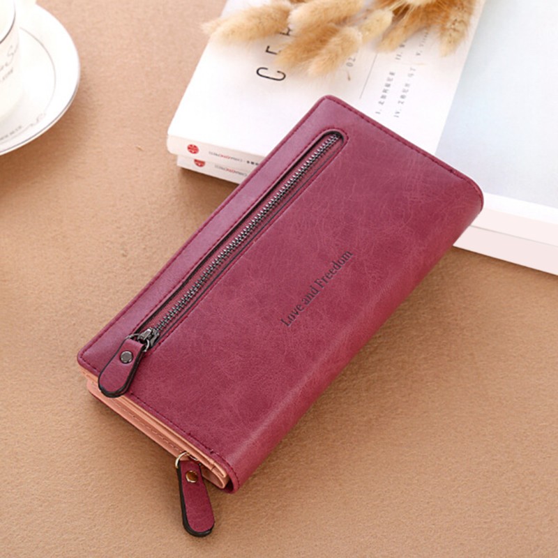 Fashion Women Wallets Card Holder Fashion Lady Purses Money Bags Coin Purse Woman Clutch Long Zipper Purse Burse Bags