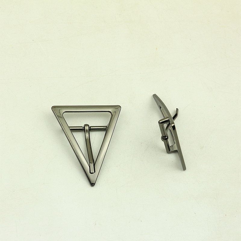 20pcs ID25mm Metal Flat Triangle Pin Buckles Strap Belt Adjust Adjuster Clasp Hook DIY Clothes Shoes Decoration Buckle