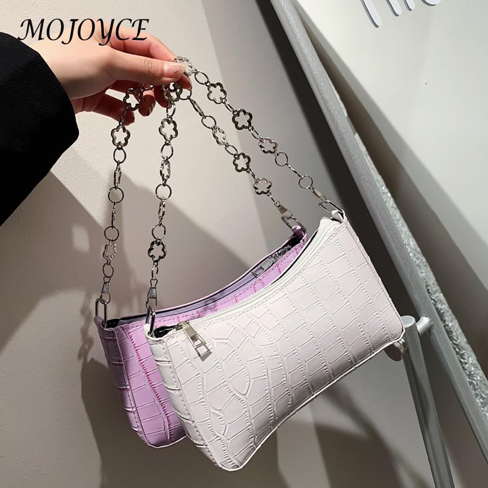 Stone Pattern PU Leather Shoulder Bag Elegant Women Casual Small Handbag Leisure Purse Bag for Women Girls Gifts