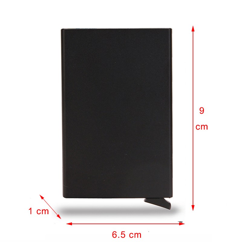 2022 RFID Smart Wallet Metal Card Holder Thin Slim Men Women Wallets Pop Up Small Size Small Wallet Black Metal Wallet Vallet