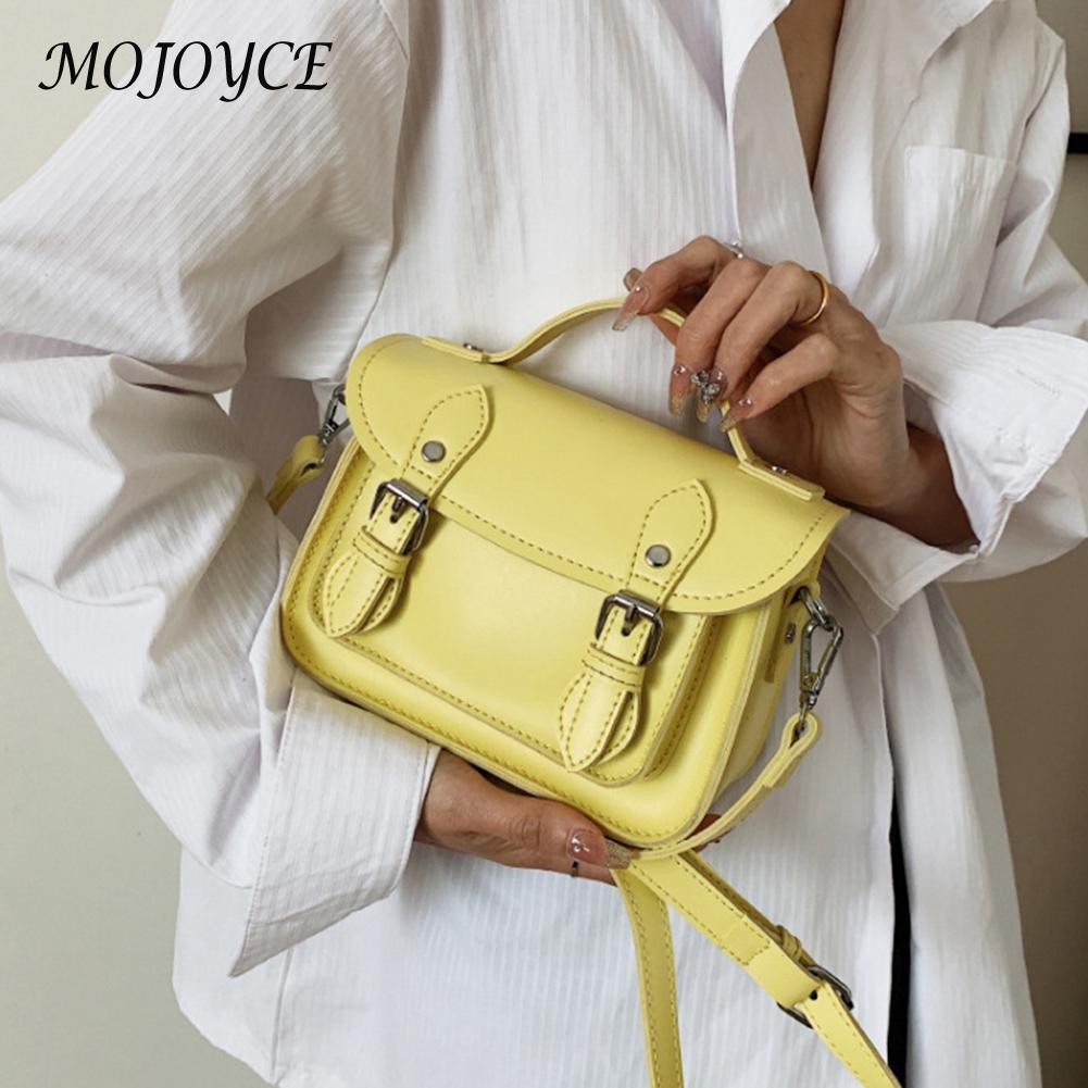 PU Leather Solid Color Flap Messenger Bag Design Lady Casual Flap Crossbody Bag For Women Christmas Gifts