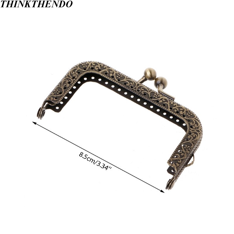 1PC Kiss Metal Frame Clasp Bracket For Coin Purse Bag Accessories DIY Bronze 8.5cm