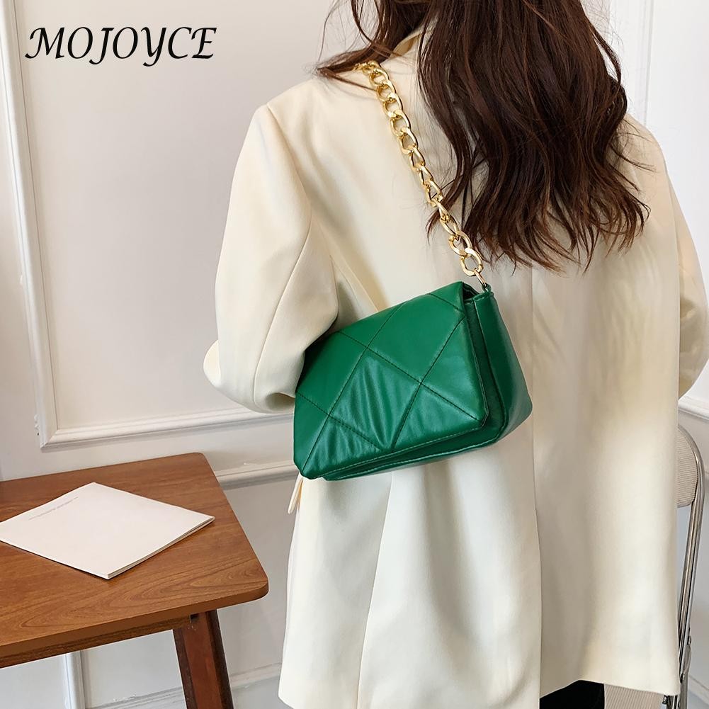 Women's PU Leather Chain Messenger Bag New Solid Color Flap Crossbody Bag Ladies Designer Handbags Summer Trend Bags For Women