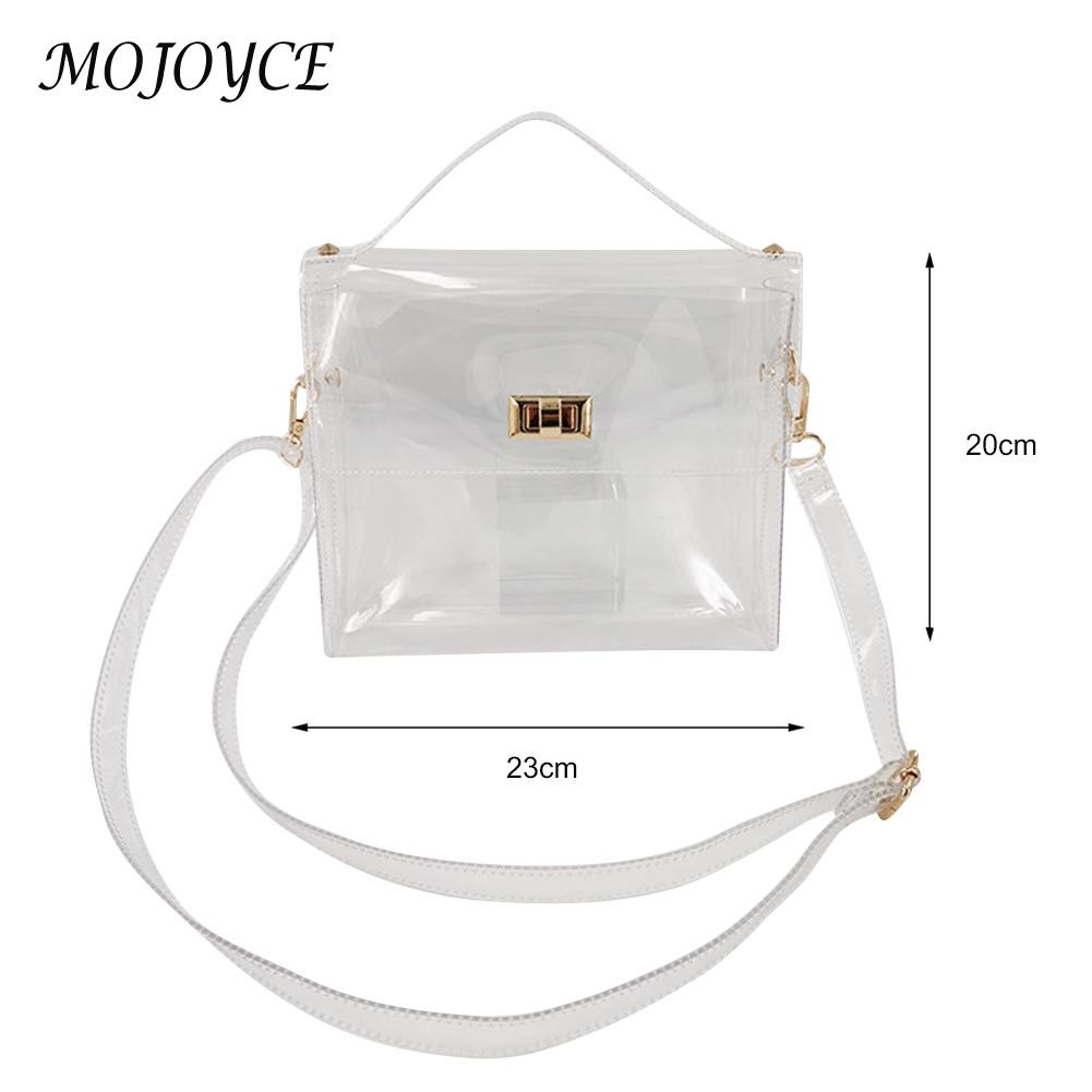 PVC Transparent Chain Shoulder Bag for Women Chic Bag Lady Clear Small Bag Streetwear Casual Ladies Shopping Bags