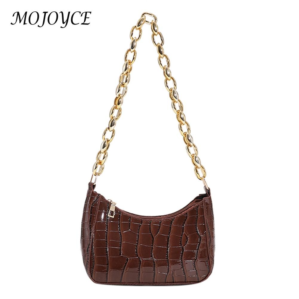 PU leather chain shoulder bag women messenger bag crocodile pattern zipper bag for ladies outdoor travel shopping