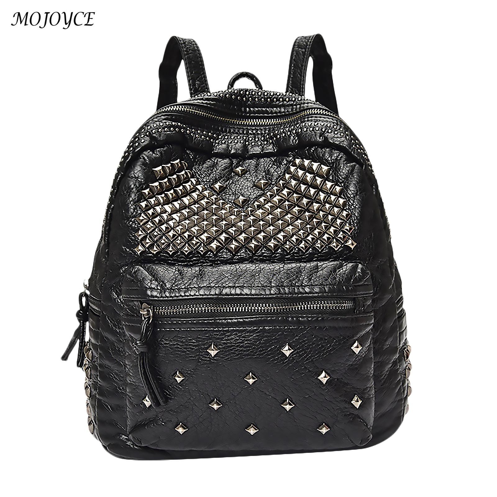 Fashionable Women's PU Leather Solid Color Backpack Casual Backpack For Student Girls Large Capacity Handbags