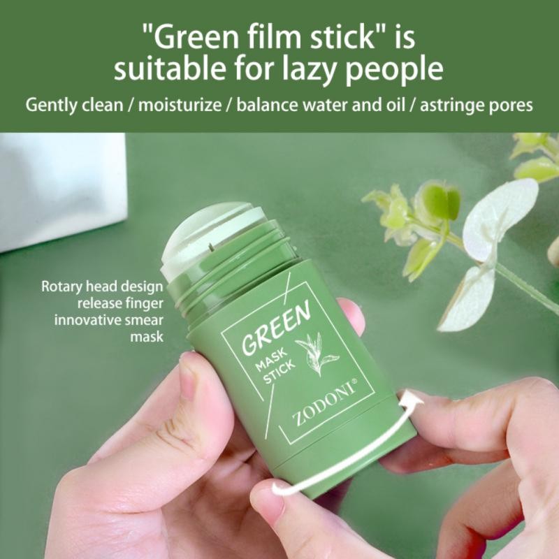 Green Tea Solid Mask Deep Cleaning Moisturizing Mud Mask Shrink Pores Blackhead Masks Purifying Mud Stick Skin Care TSLM1