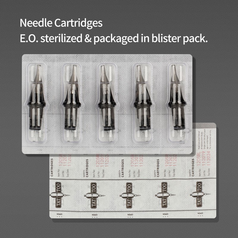 10pcs Disposable Tattoo Needles 0.3mm 0.35mm Round Liner Sterilize Cartridge Safety Tattoo Needle With Membrane System