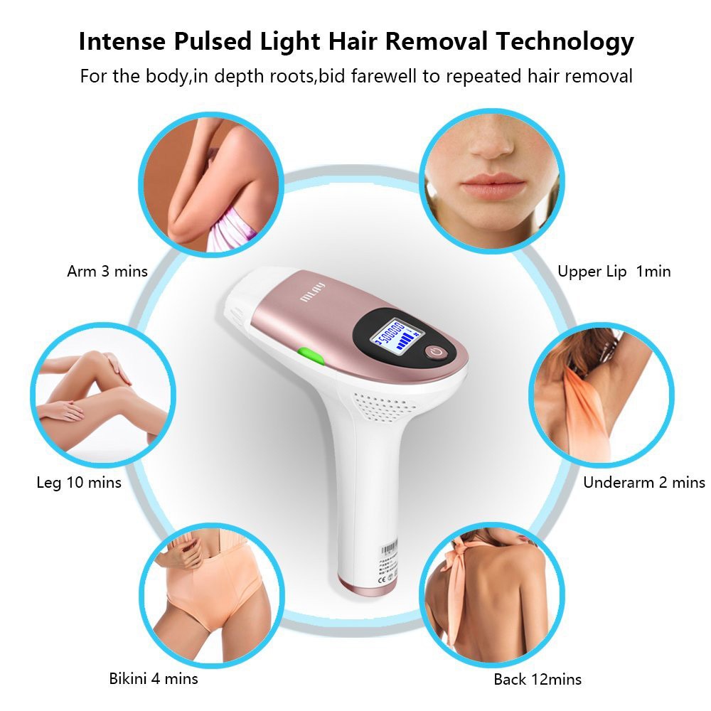 MLAY permanent laser hair removal machine free shipping home use pubic hair epilator for women and men