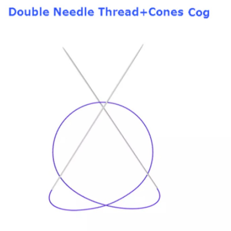 1pc high quality double needle with pdo cog 4D molding cones face lift threading for V-line lifting pdo threading face lift