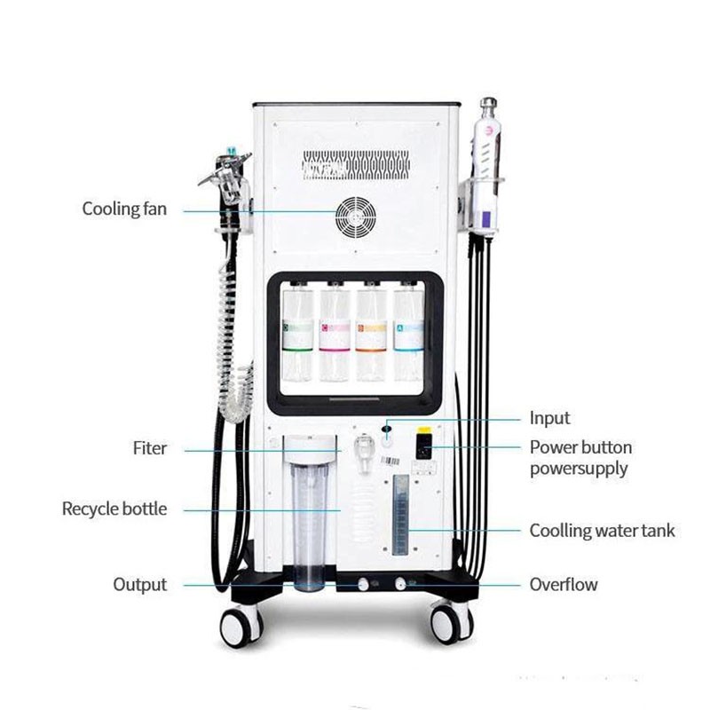 متعددة الوظائف 7 في 1 درمابراسيون هيدرا المياه الأكسجين آلة البخاخ تنظيف الوجه تجديد الجلد شد الوجه رفع