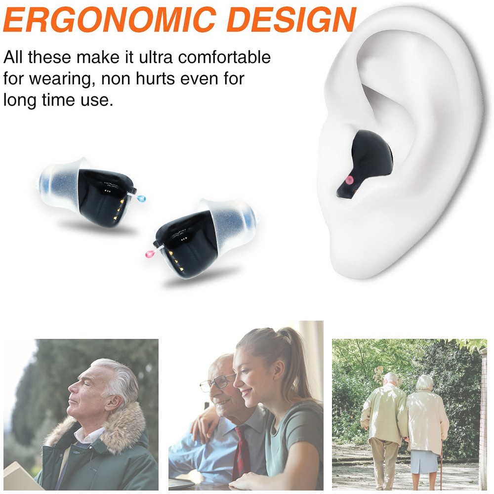 New SR61 Hearing Aids Rechargeable Acoustic Deaf/Elderly Adjustable Wireless Invisible Ear Speaker Drop Shipping