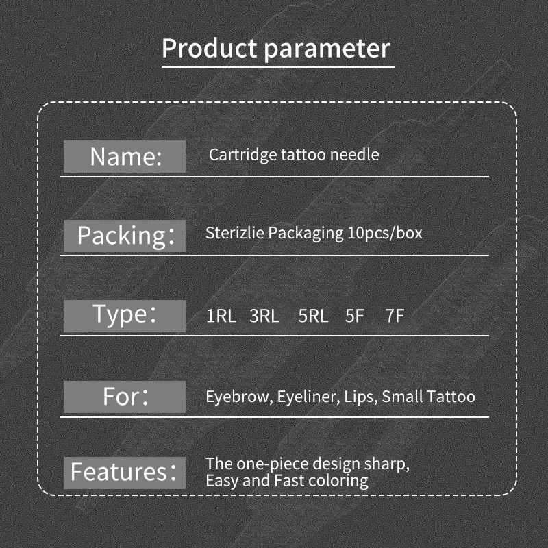 Disposable Eyebrow Tattoo Needles 1R 3R 5R 5F 7F Sterile Permanent Makeup Cartridge Needles Microblading