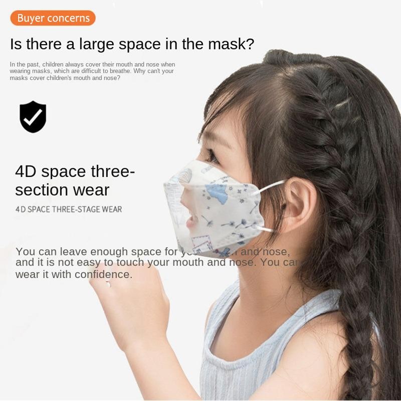 Children KN95 FFP2 Face Mask Cartoon Anime Breathable Security Protection For Boys Girl 4-12 Years Old Mascarilla FPP2 homology ada