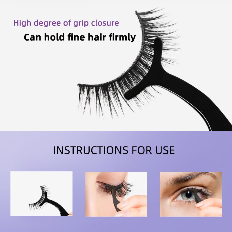 5 Pairs - Reusable Self Adhesive False Eyelashes With Adhesive Tape Natural Waterproof Eye Lashes To Wear No Glue Needed