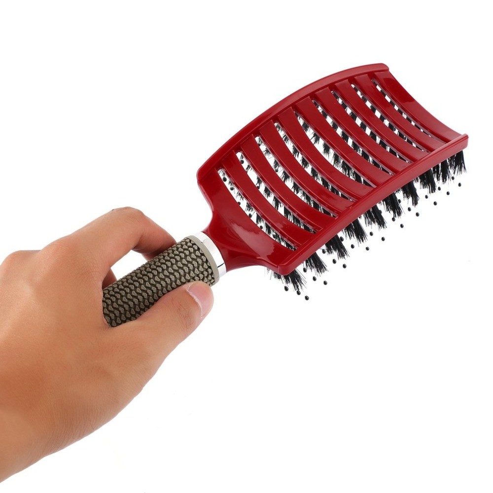 Women Men Hair Scalp Massage Bristle Comb & Nylon Brush Wet Curly Detangling Hair Brush for Salon Hairdressing Styling Tools