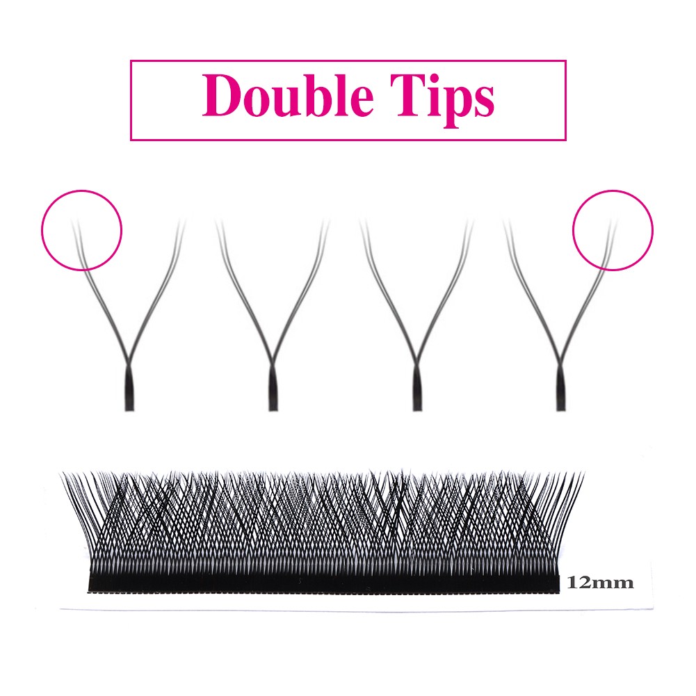 FCouple YY Design Eyelashes Extension Faux Mink Black Brown Soft Invividual Eyelashes Y Shape Volume Lashes Tools 8-14mm Lashes