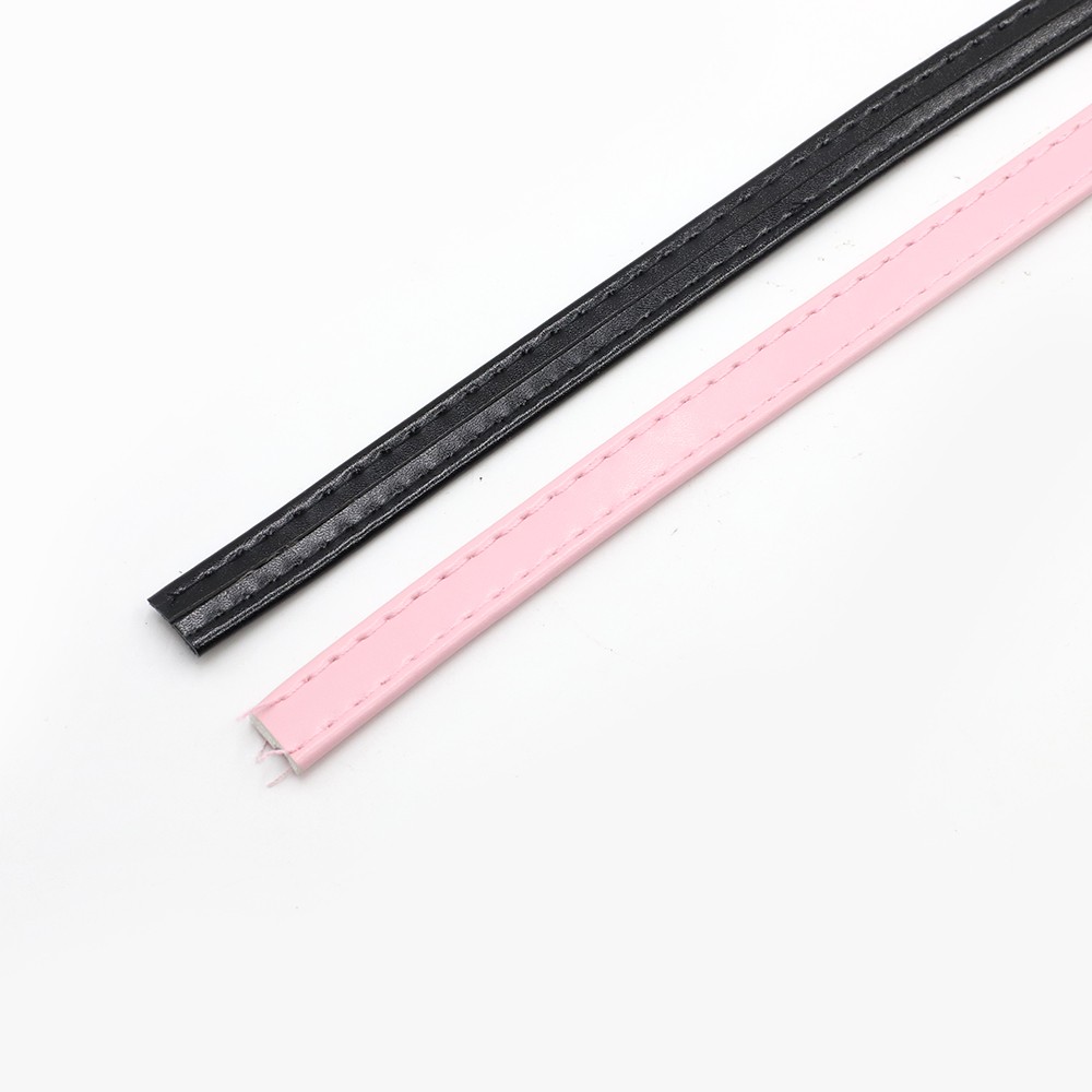 Women's PU Leather Band, Jewelry Accessories, Soft Leather Rope, Black, White, Pink, Three Colors, 1.2cm * 3m