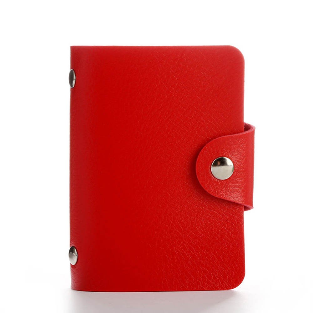 Casual Portable Durable Unisex PU Leather ID Credit Card Holder Solid Color Popular Useful Simple Slim Pocket Wallet