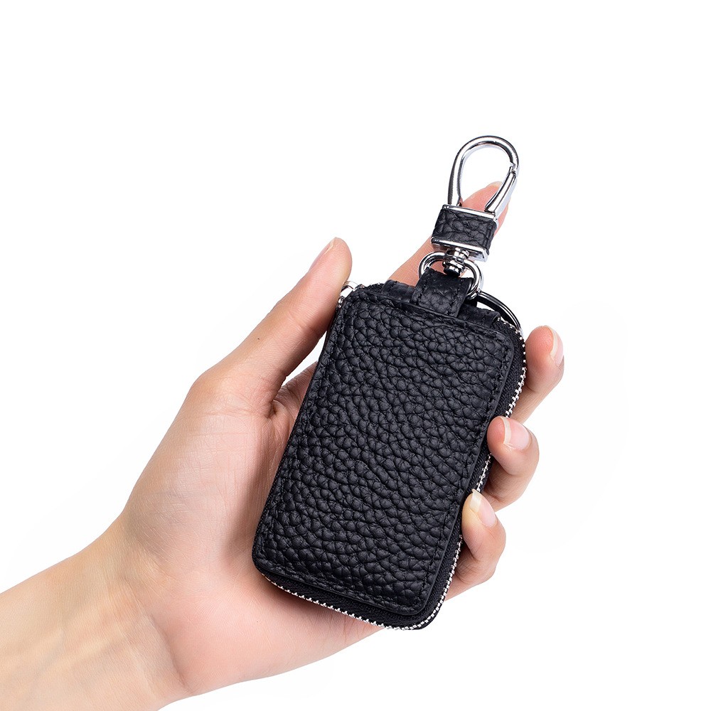 2022 New Genuine Leather Car Key Holder For Men Unisexl Keys Bag Men Leather Key Bag Women Zipper Key