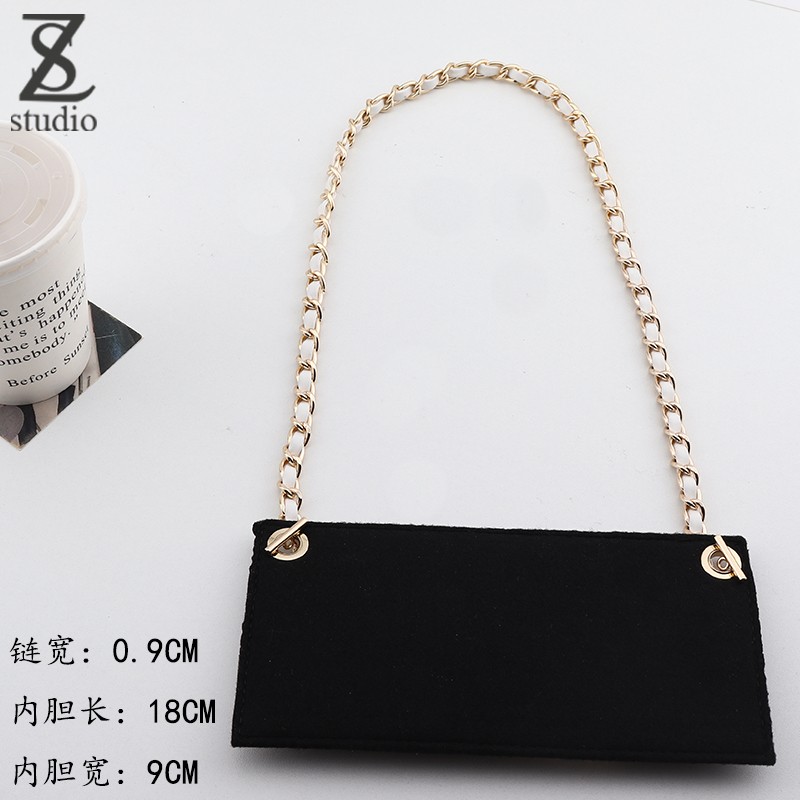 Xiaoxiang long wallet convertible metal chain with bag shoulder bag inner bag size length 18 width 9cm