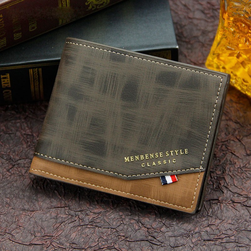 Men's Leather Wallet Business Foldable Luxury Wallet Billfold Slim Hipster Credit Card Holders Insert Coin Purses Vintage Walls