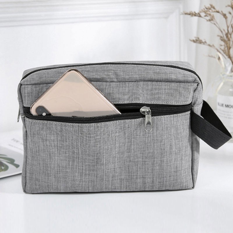 Travel Waterproof Oxford Cloth Toiletry Wash Storage Handbag Women Men Shaving Large Portable Shower Makeup Bag Handbag