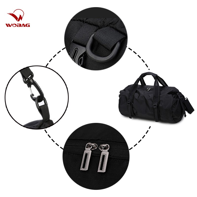 New Black Fashion Weekend Short Distance Travel Bag Foldable Men Sports Training Handbag Large Capacity Yoga Women Duffel Bag