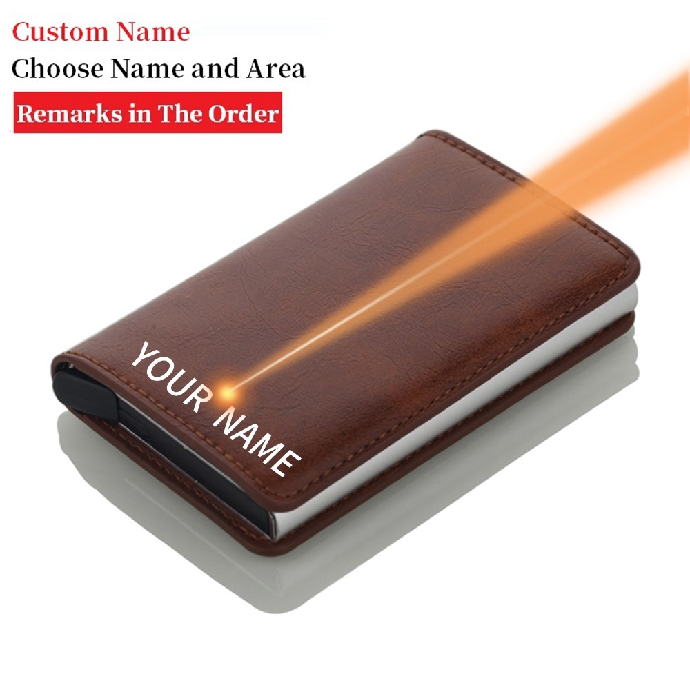 2022 Anti-Blocking Credit Card Holder Mens Metal Card Case RFID Aluminum Business Minimalist Travel Card Wallet