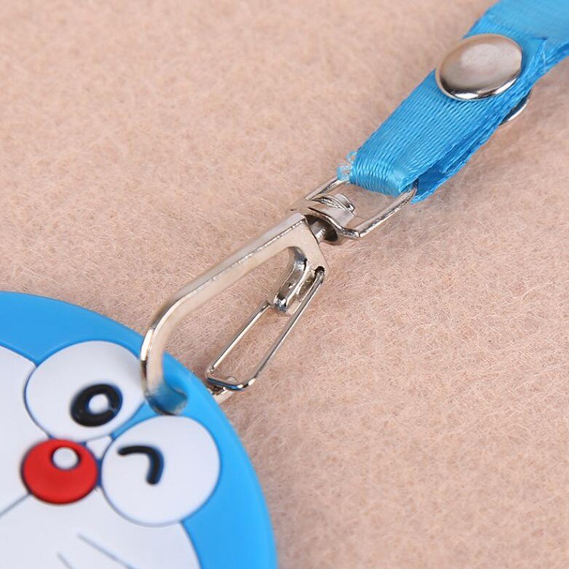 Cute Cartoon Bank Credit Card Holders Women Girl Silica Gel Neck Strap Wallet Card Bus ID ID Badge Lanyard