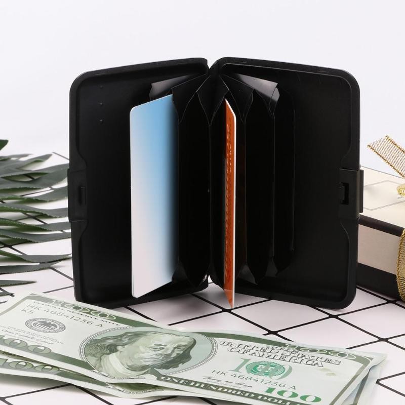 Waterproof RFID Printing Aluminum Wallet for Women Business Anti-theft Card Box Credit Card Holder Pocket