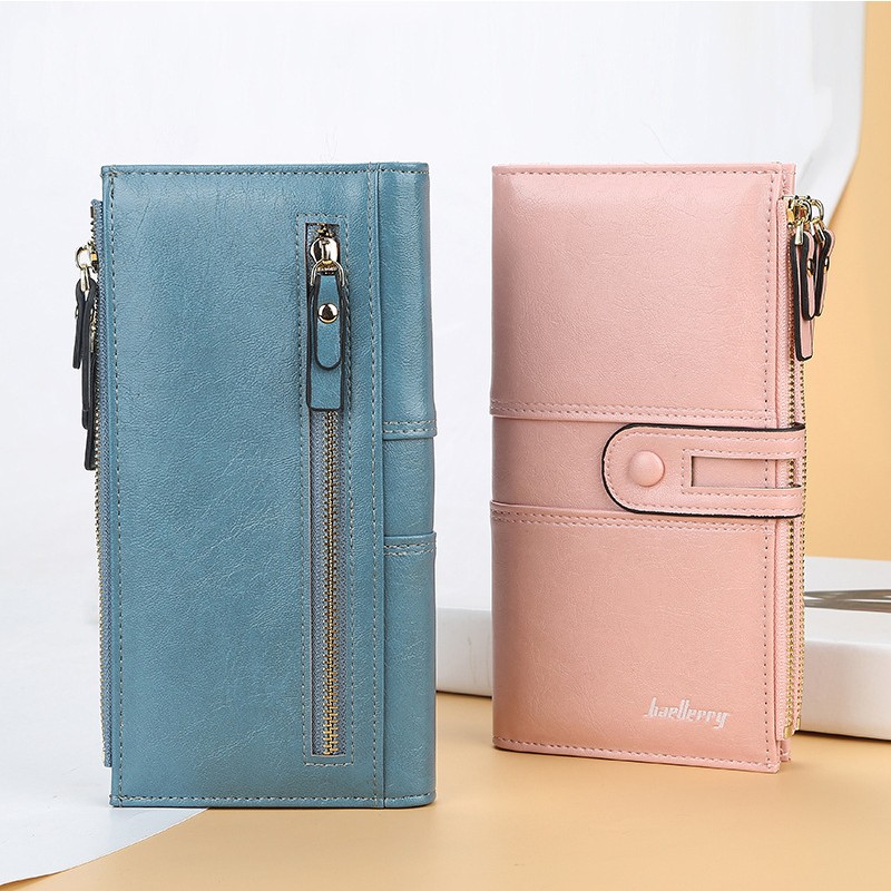 High Quality Women's Coin Wallets Fashion Long Leather Ladies Purses Card Holder Female Money Bags Zipper Purse For Women 2021