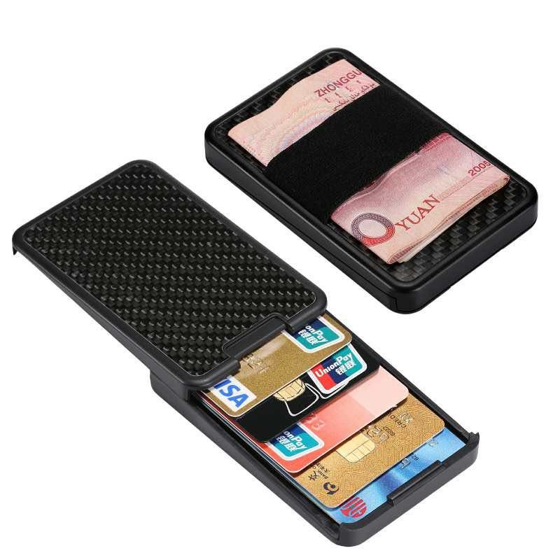 Carbon Fiber Wallet With RFID Lock For Men Women Card Holder Wallet 2019