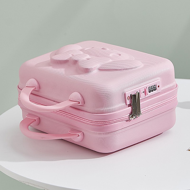 Lettie Pudding Dog Anime Storage Box Kawaii Makeup Bag 14 Inch ABS Small Student Cartoon 3D Rabbit Trave Luggage