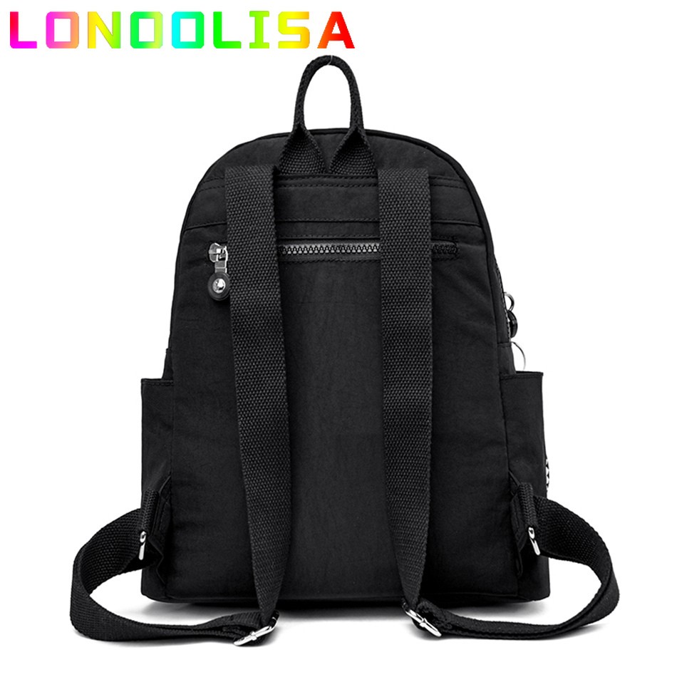 Women Backpack Large Capacity Casual Simple Travel Bag Solid Color High Quality Nylon Canvas Shoulder Bag rackbag Mochilas