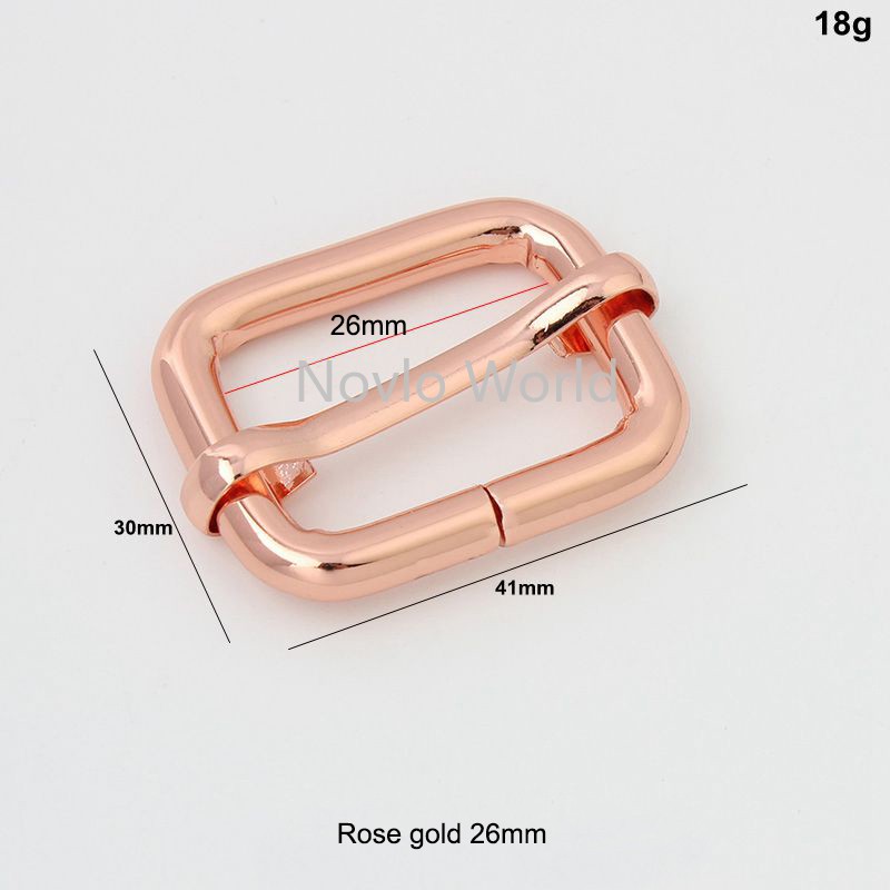 10-50pcs 6 colors 4 size 16mm 20mm 26mm 33mm rose gold slider buckle DIY strap tape roll buckle strap adjuster tri-slide buckle