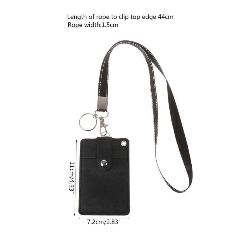 Universal ID Card Holder with Key Ring and Neck Lanyard for Men Women Kids Work Office School 5 Colors New 2019