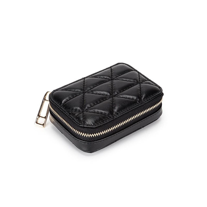 comfort skin luxury cowhide women lipstick bag New Arrival High Visibility mirror leather small makeup bag with lipstick pocket