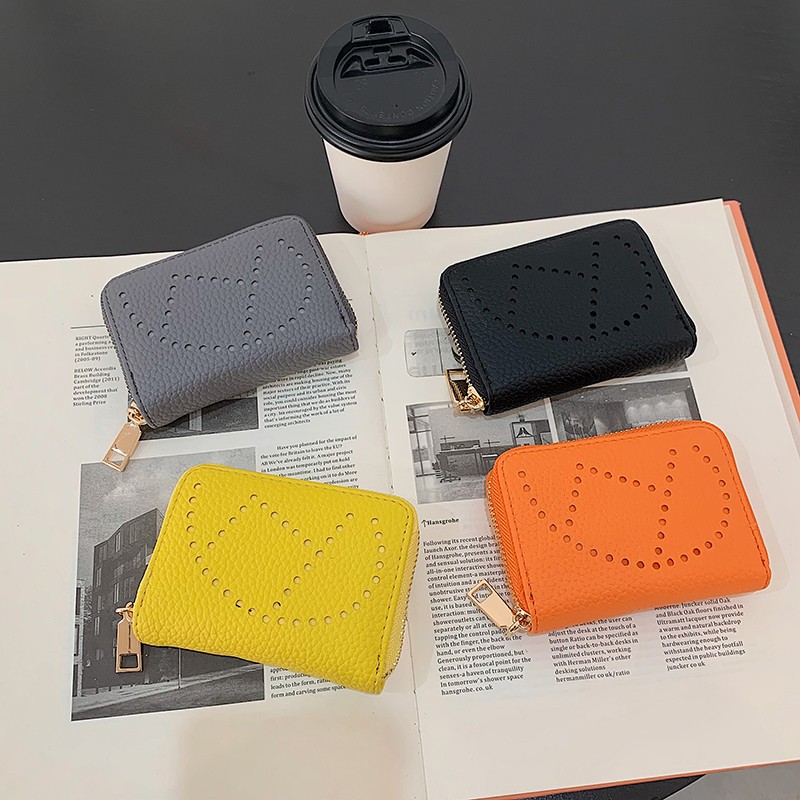 2022 New Girls Kawaii ID Card Purses PU Leather Women Short Student Cute Zipper Small Wallet Female Fashion Candy Color